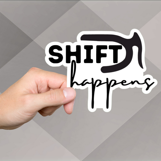 Bicycle Shift Happens Sticker | Bicycle Sticker | Bike Inspiration Sticker | Cycling Sticker | Shift Happens Sticker | Mat Sticker
